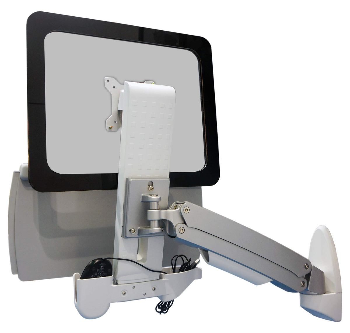 Icy Box ms600 de W – Soporte de Pared para un Monitor hasta 24 Pulgadas (61 cm) Diagonal con Teclado y Soporte de ratón