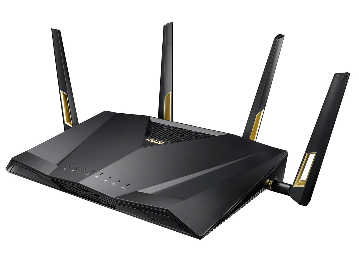 ASUS Router WLAN Pro para videojuegos RT-AX88U (estándar WiFi 6 AX6000, MU-MIMO, OFDMA, protección AI, motor de juegos, QoS adaptable, 8 veces Gigabit, USB 3.1)