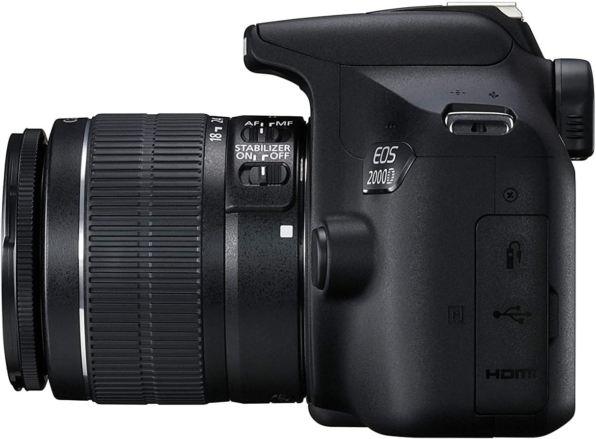 Canon EOS 2000D más EF-S 18-55mm f/3.5-5.6 IS II Juego de cámara SLR 24,1 MP CMOS 6000 x 4000 Pixeles Negro - Cámara Digital (Full HD, 475 g)