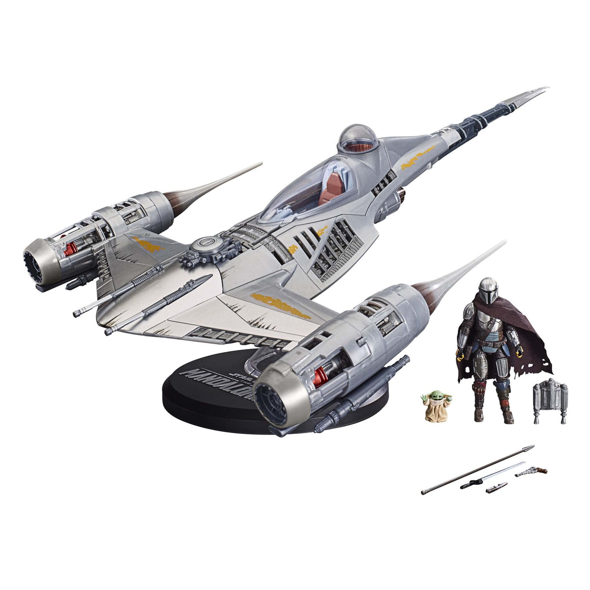 Star Wars La colección Vintage - Caza Estelar N-1 de El Mandaloriano - Serie The Mandalorian - Figura y vehículo a Escala de 9,5 cm