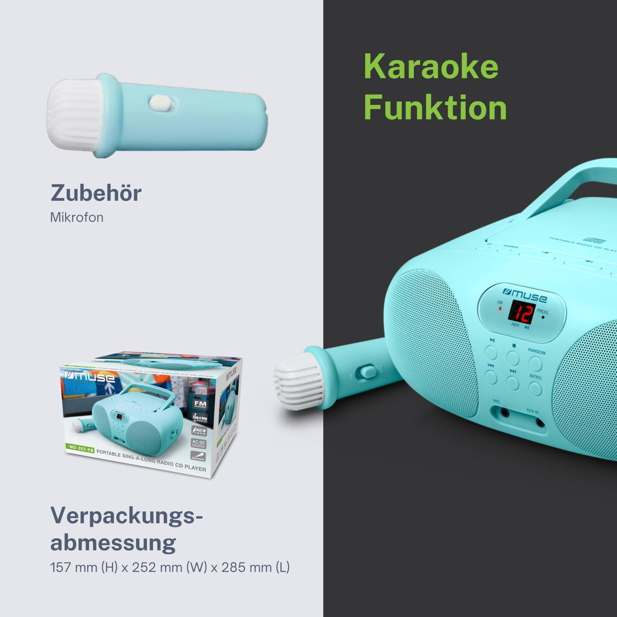 Muse M-203 KB Reproductor CD Micro