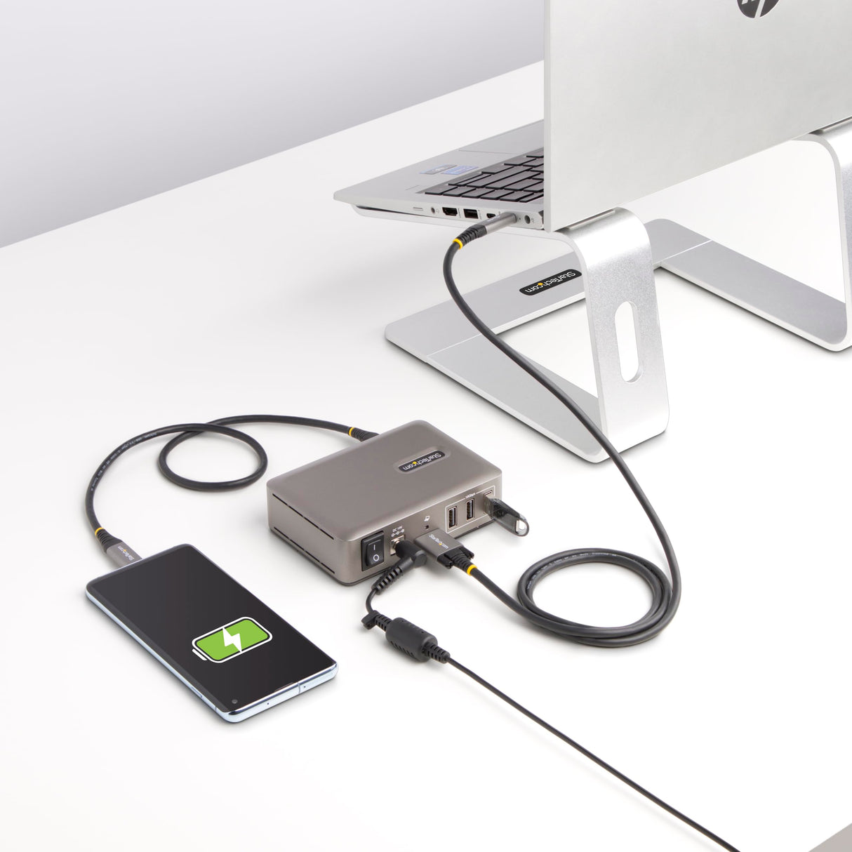 StarTech.com Hub Concentrador USB-C de 10 Puertos - 8X USB-A/2x USB-C - con Fuente de 65W - USB 3.1 10Gbps - Ladrón USB Tipo C con Certificación USB-IF - Multiplicador USB C (10G5A2CS-USB-C-HUB)