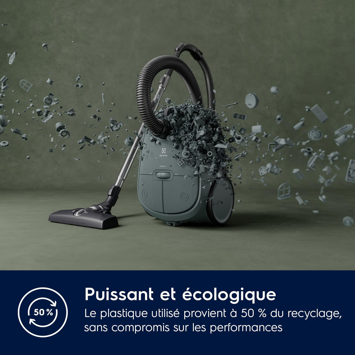 Electrolux EB61C4OG Aspirador Trineo con Bolsa, Ocean Green