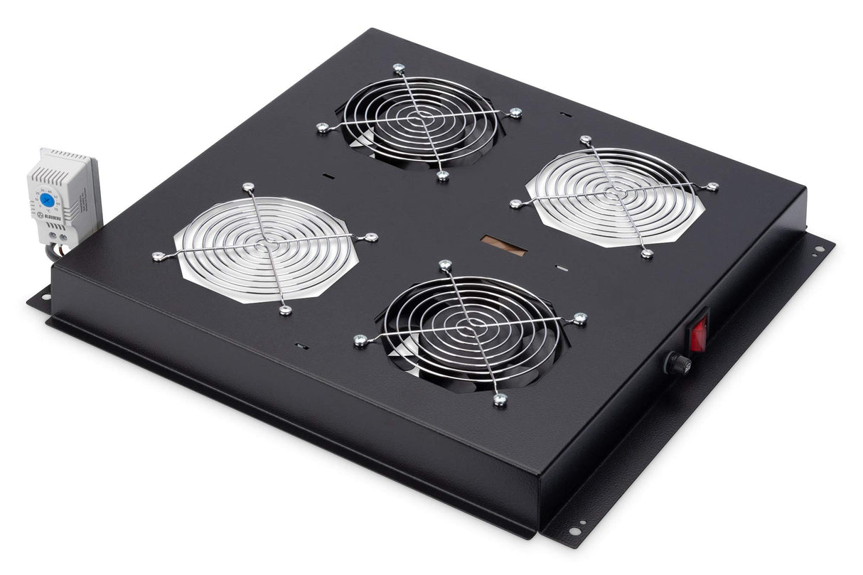 Digitus DN-19 FAN-2-B-N Panel del ventilador - Accesorio de rack (Panel del ventilador, Negro, 2 Ventilador(es), 4,6 m³/h, 1,8 m, IP20)