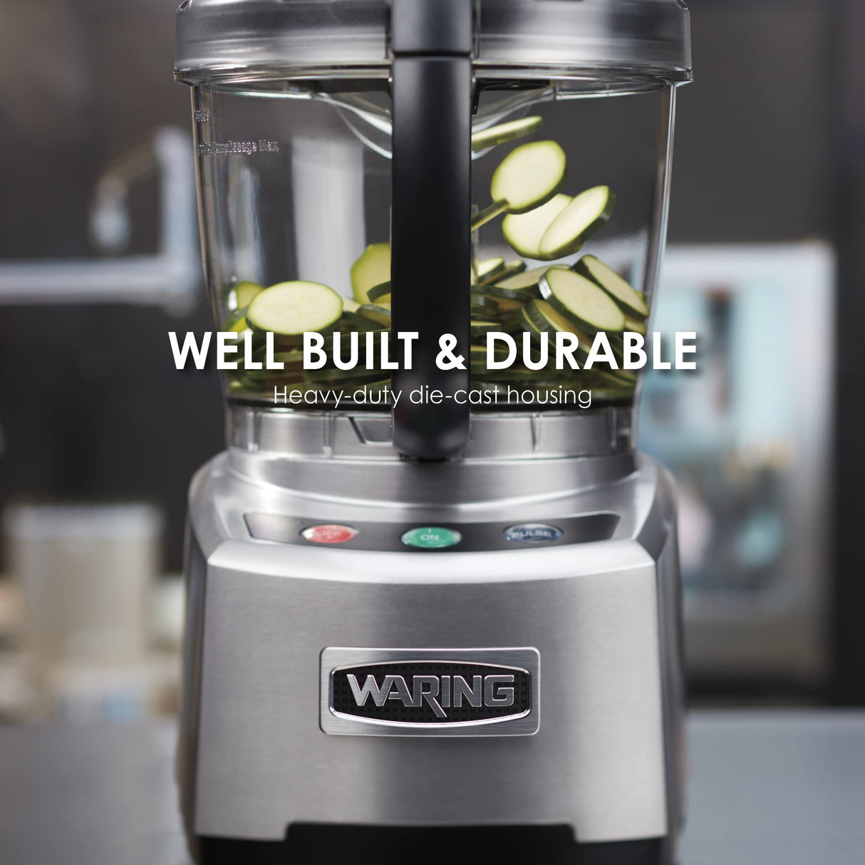Waring wfp16scdk procesador de alimentos con alimentación continua, 3,8 L