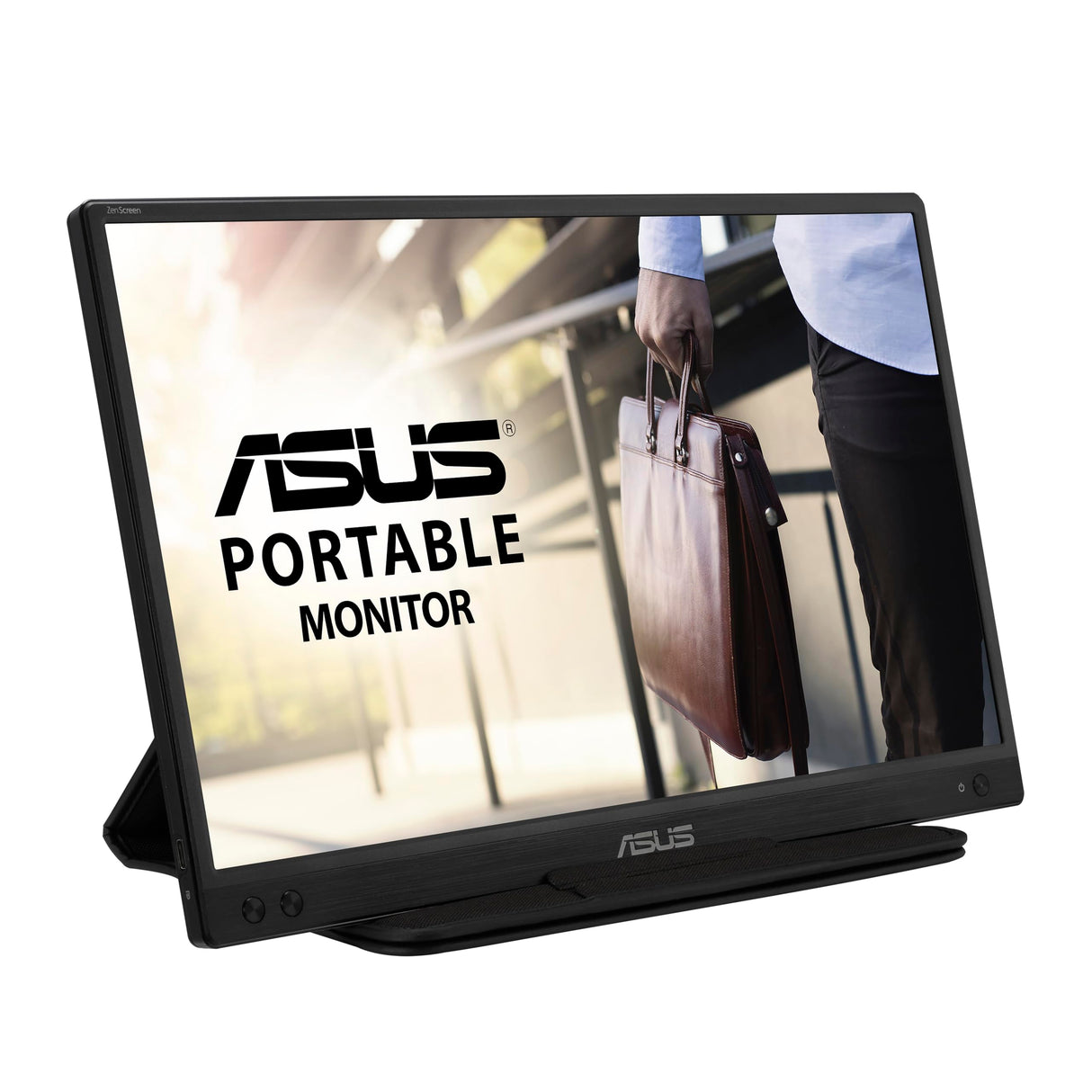 ASUS ZenScreen MB166C - Monitor portátil USB de 15,6" FullHD (1920x1080, IPS, USB de tipo C, 60 Hz, Antiparpadeo, Filtro de luz azul, Antirreflejos, 250cd/㎡), Negro