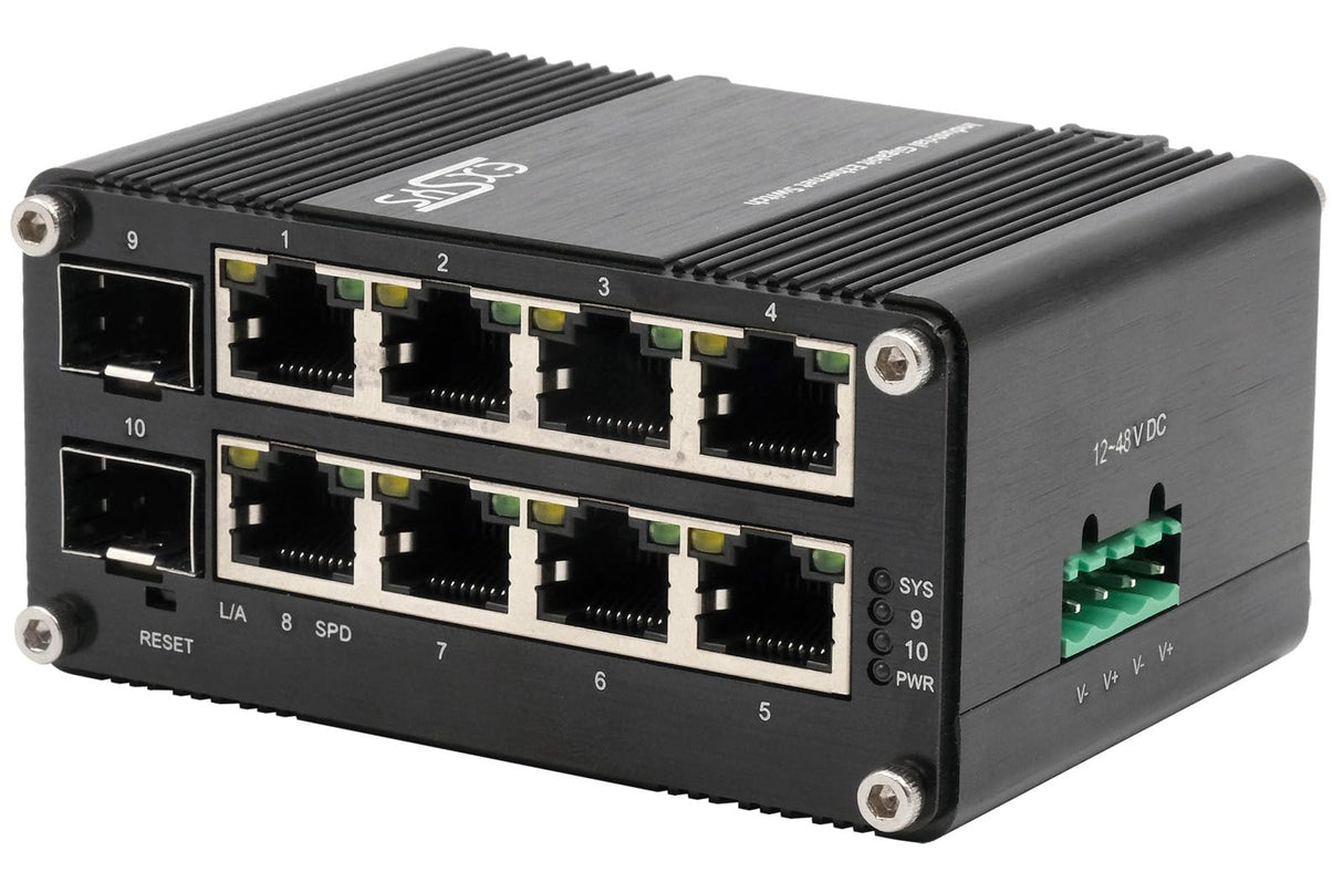 EX-62035M-SFP Mini Conmutador Gigabit Industrial de 10 Puertos Administrable en Web