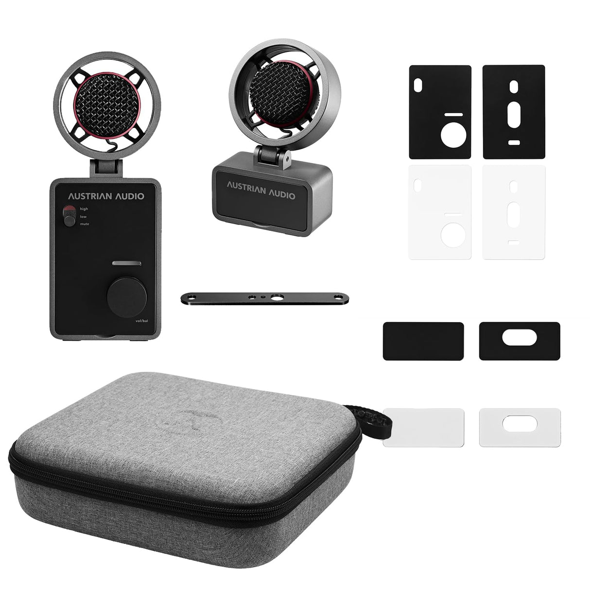 Austrian Audio MiCreator System Set para producción de música y Contenido (Incl. micrófono MiCreator Studio, micrófono Satellite, 2X Placas Frontales, riel estéreo MiniBar, Estuche, Cable)