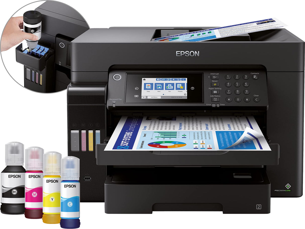 Epson EcoTank ET-16600, Impresora Alto Rendimiento Multifunción WiFi A3+ con Impresión Doble Cara Automática, Gran Velocidad de Impresión y Escaneado, Imprime / Escaner / Copiadora / Fax