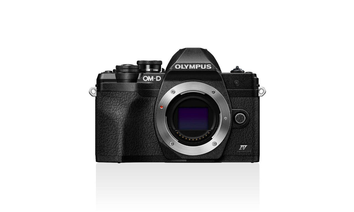 Cámara del Sistema Micro Four Thirds Olympus OM-D E-M10 Mark IV, Sensor de 20 Mpx, estabilizador de Imagen en 5 Ejes, Visor electrónico, vídeo 4K, Potente Enfoque automático, Wi-Fi, Negra