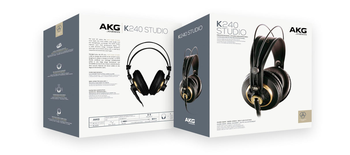 AKG K92 Closed Back - Auriculares de diadema cerrados (200 mW, 32 Ohmios, 113 dB, 3 m), color negro