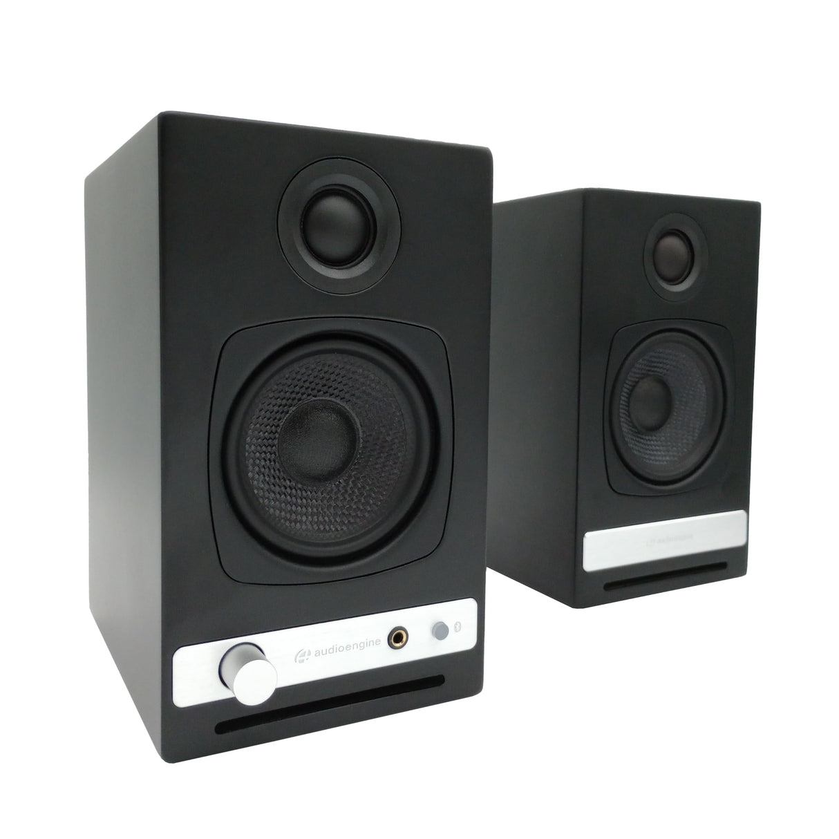 Audioengine A2 HD 60W Enceintes de Bureau alimentées Sans Fil | DAC 24 bits USB et amplificateur analogique intégrés | aptX HD Bluetooth, entrées USB, RCA et 3, 5 mm | Cbles Inclus (Noir)