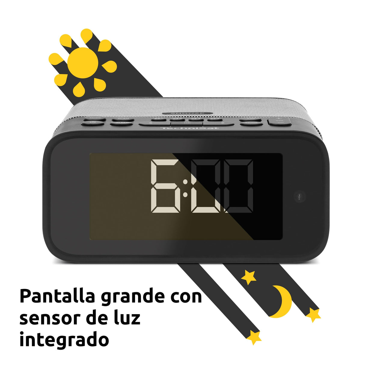 TechniSat DIGITRADIO 52 BT– Radio Despertador Dab(Radio Reloj, Despertador, Dab+, FM, función Snooze, Temporizador de Apagado, Pantalla Regulable, recepción Bluetooth, Altavoz de 3 vatios RMS)