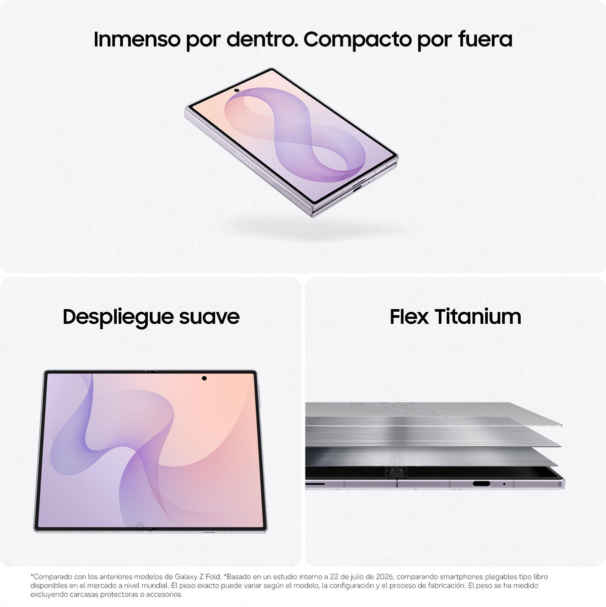 Samsung Galaxy Z Fold8, 256 GB, Teléfono Móvil, Blanco