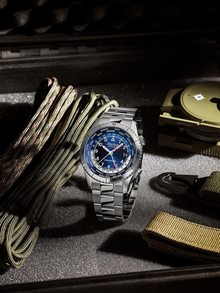 Alpina Reloj Analógico para Hombre de Cuarzo con Correa en Acero Inoxidable mid-39672