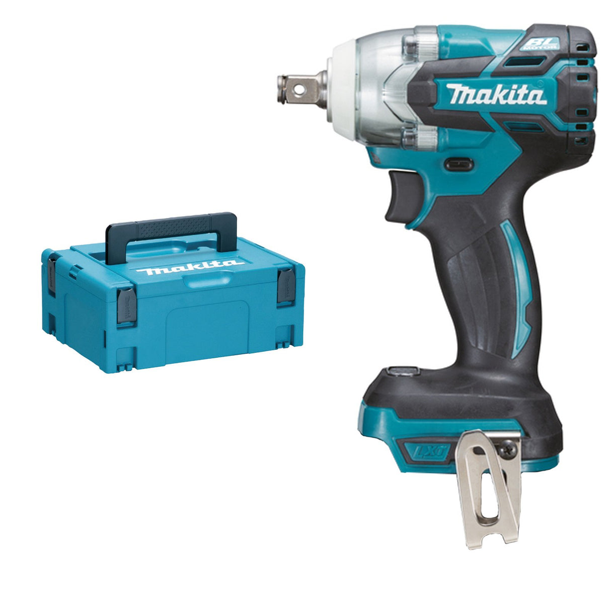Makita DTW285ZJ - Aprietatuercas sin escobillas (18 V, 280 Nm, incluye estuche Makpac)