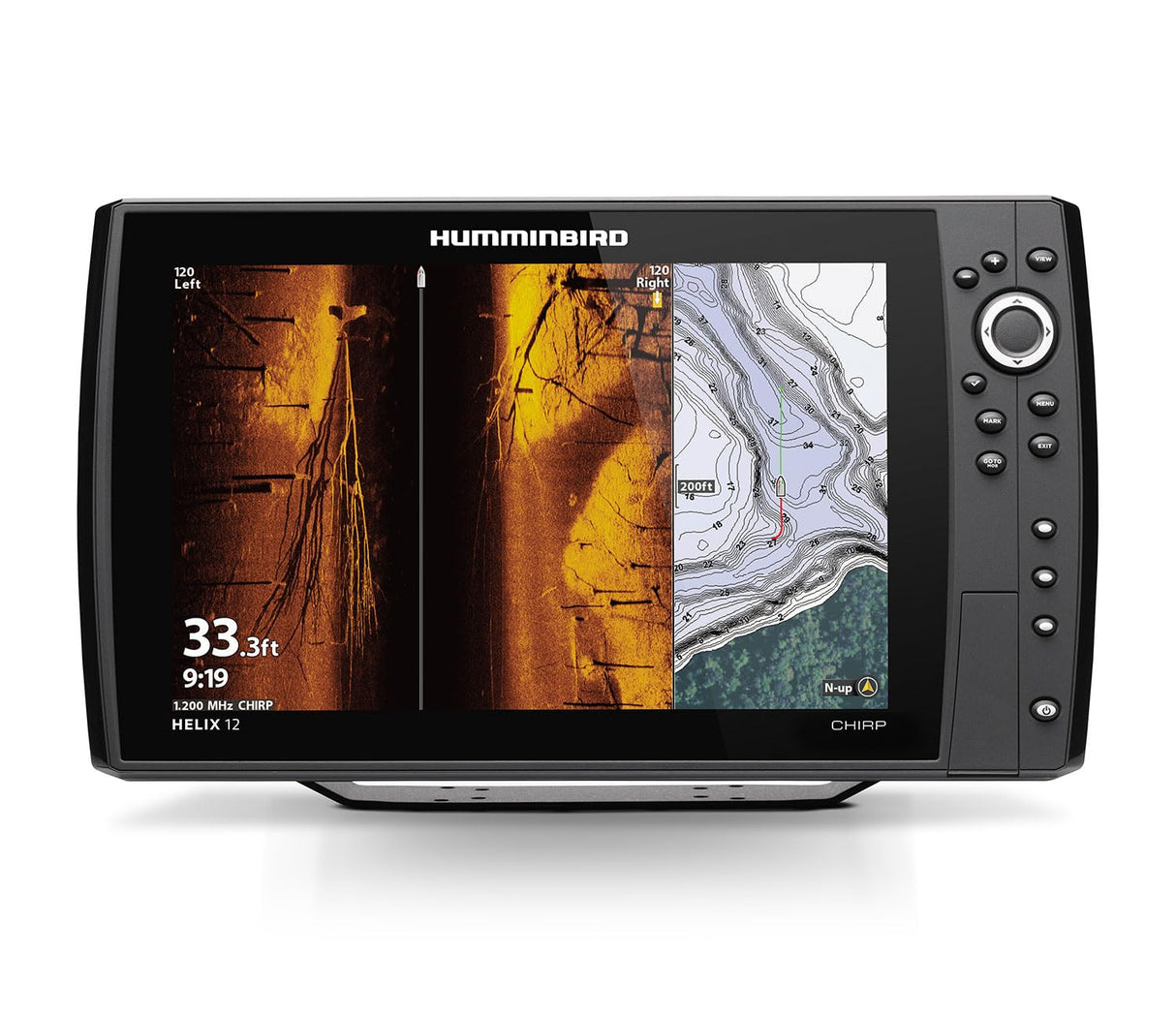 Humminbird NS-762 Helix 12 Chirp Mega SI+ GPS G4N, Unisex-Adult, Black