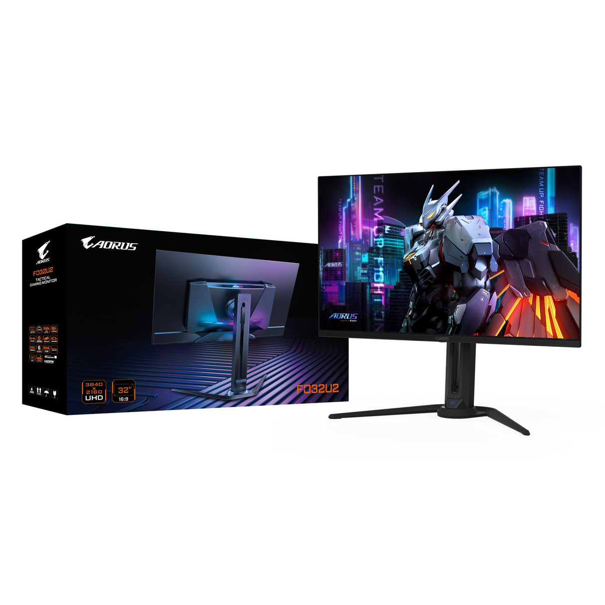 Gigabyte Monitor de Juegos OLED AORUS FO32U2 de 32” - 3840 x 2160 (UHD), 240Hz, 0.03ms, KVM, 250 CD/m², FreeSync Premium Pro, DisplayHDR True Black 400, HDMI 2.1