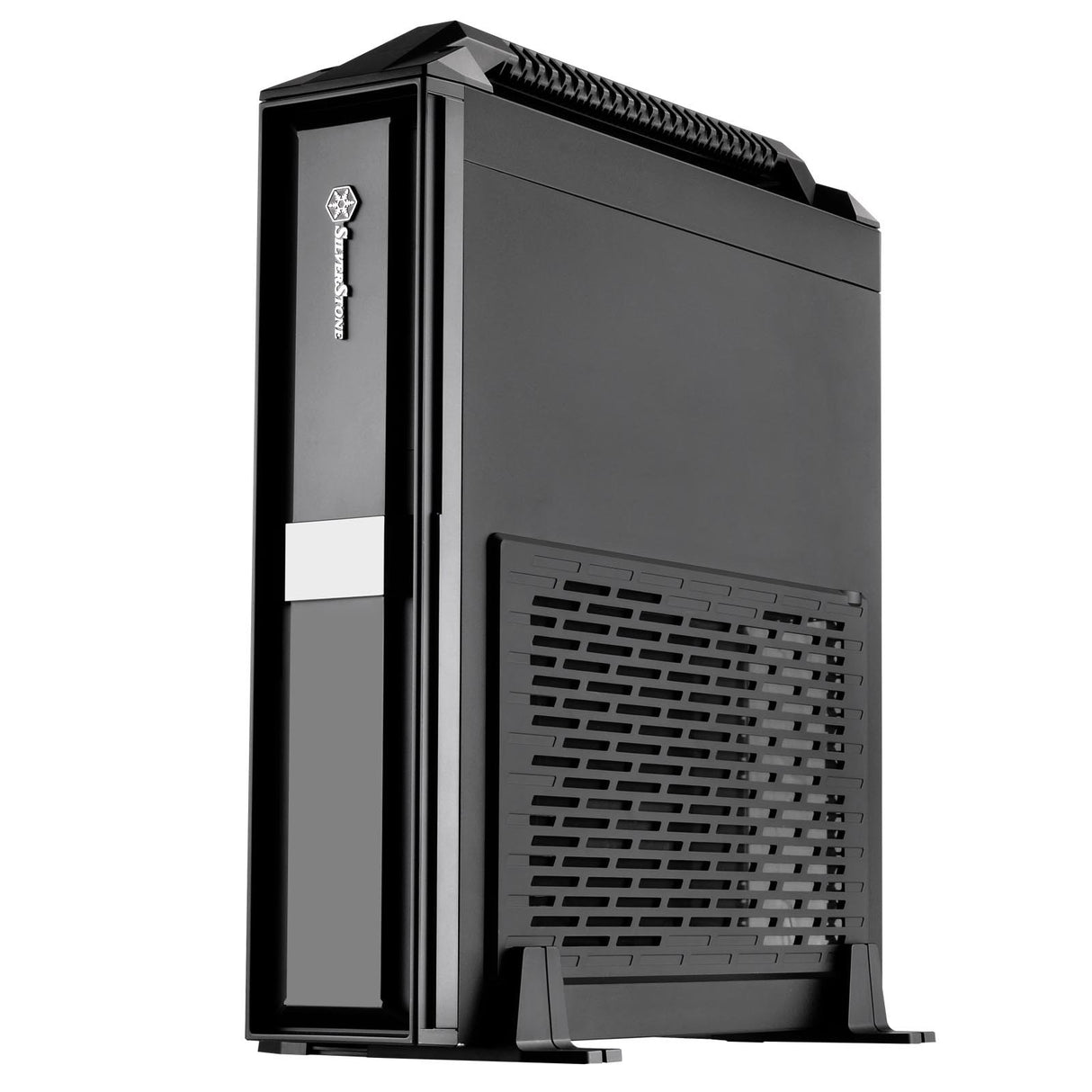 SilverStone SST-ML08B-H - Carcasa de Ordenador Milo Slim HTPC Mini-ITX, con asa, Negro