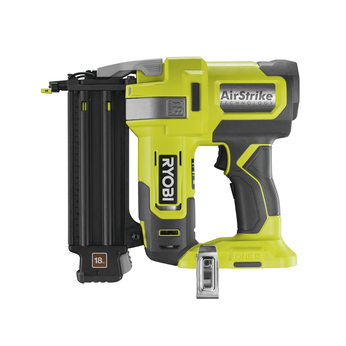Ryobi - Clavadora 18G de Aire Comprimido 18V ONE+ para Sacar Clavos de 15 a 50 mm sin Compresor ni Cartucho de Gas - Sistema de Liberación de Clavos (Batería y Cargador no Incluidos) - R18GN18-0