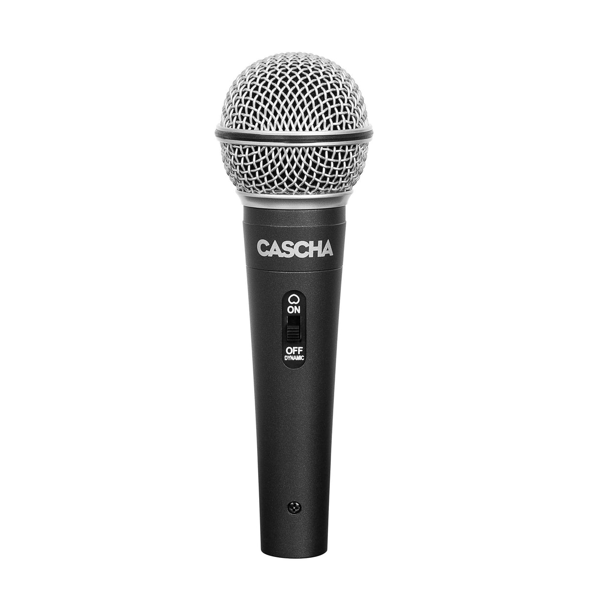 Cascha HH 5080 Stage - Micrófono dinámico para escenario con interruptor de encendido/apagado, incluye cable XLR de 3 m y abrazadera de micrófono, ideal para conciertos y espectáculos en directo y