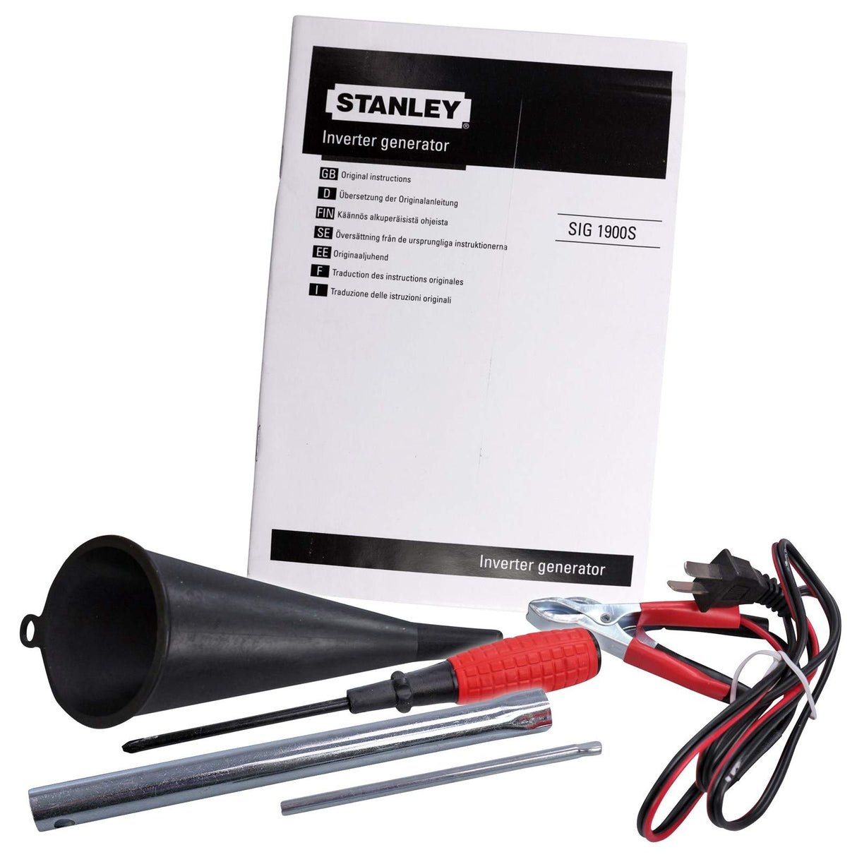 Stanley 604800110 - Generador de corriente de emergencia (gasolina, silencioso, 1.900 W)