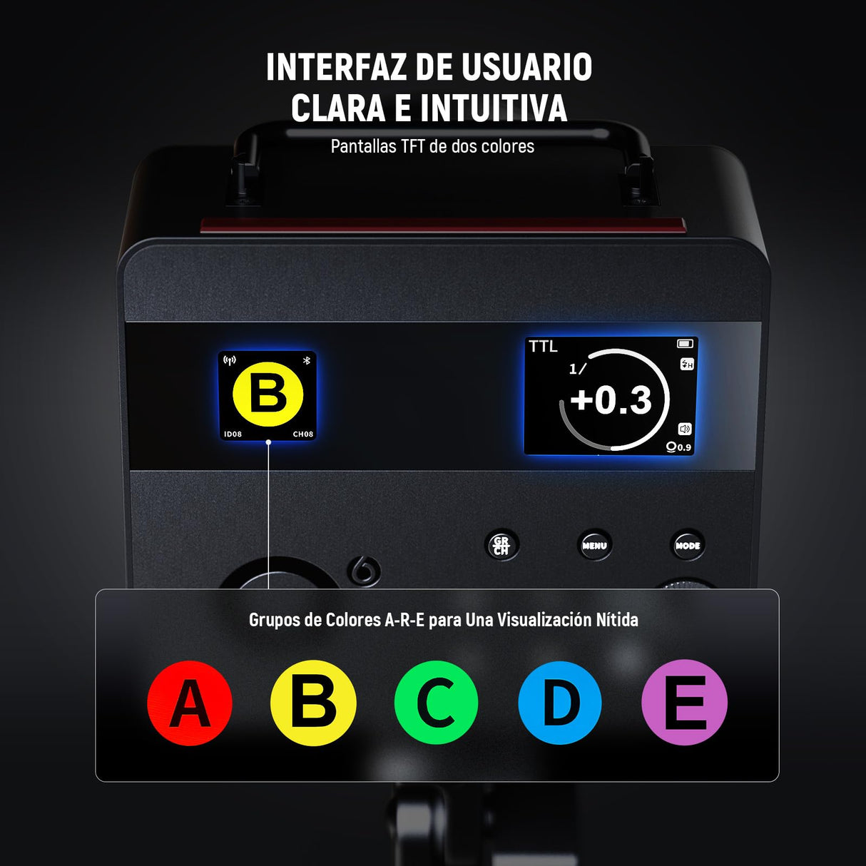 NEEWER Q6 600Ws 2,4G TTL Flash Estudio Exterior con App Control, 1/1 a 1/512, 1/8000 HSS 3000mAh Foto Luz Strobe Batería,30W Lámpara Modelado LED Bicolor/Flash Potencia Total 400/Reciclaje 0,01-0,9s