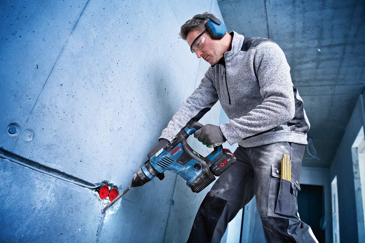 Bosch Professional BITURBO GBH 18V-34 CF - Martillo perforador combinado a batería (18V, 5,8 J, Ø máx. hormigón 32 mm, SDS plus, Connectivity, 2 baterías ProCORE18V 5.5Ah, en maletín)