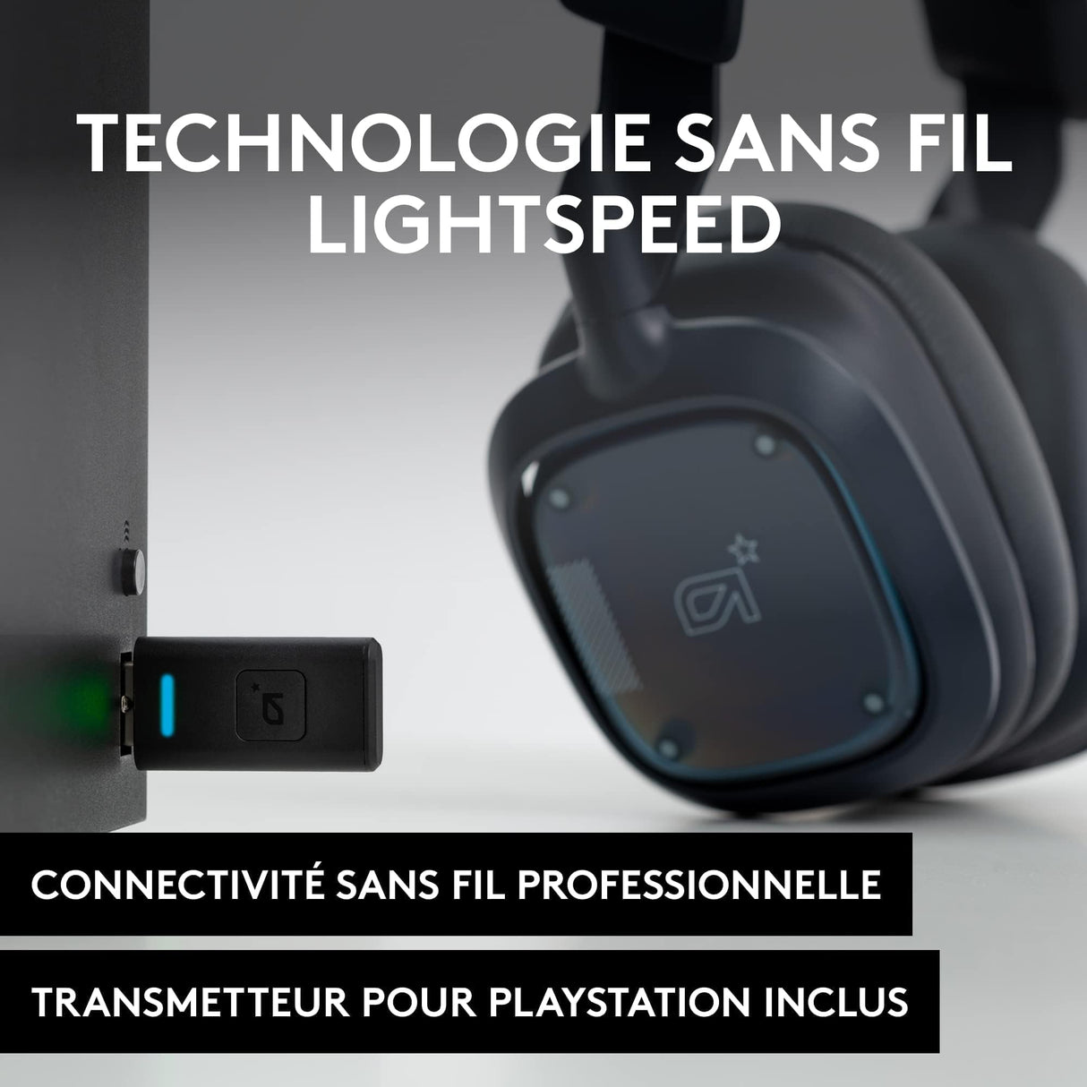 ASTRO Gaming Logitech G A30 LIGHTSPEED Auriculares inalámbricos para Bluetooth, Dolby Atmos, mic desmontable, batería 27h, carga USBC, para PS5, PS4, Xbox, NSW, PC, Android - Azul