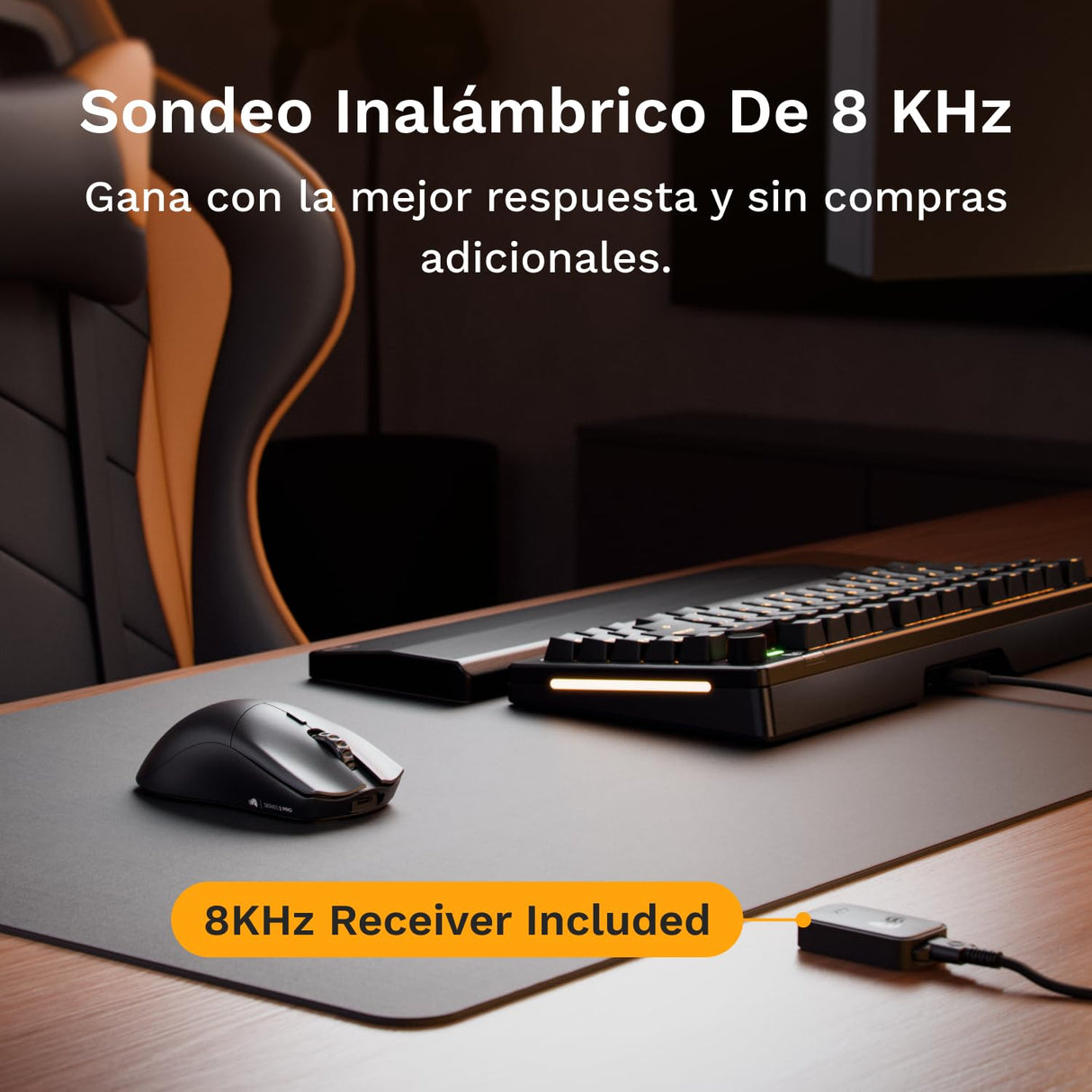 Glorious Gaming Series 2 Pro Ratón Gaming inalámbrico - Compacto, superligero 55 g, sondeo de 8K, Sensor de 26K, switches ópticos, e-Sports, PC Gaming, Agarre de Garra, Juegos FPS - Negro