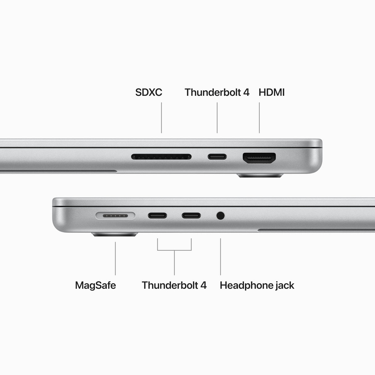 Apple 2023 MacBook Pro Portátil con Chip M3 MAX: CPU de 14 núcleos, GPU de 30 núcleos, Pantalla Liquid Retina XDR de 14,2 Pulgadas, 36 GB de Memoria unificada, 1 TB de SSD, Plata, Teclado portugués