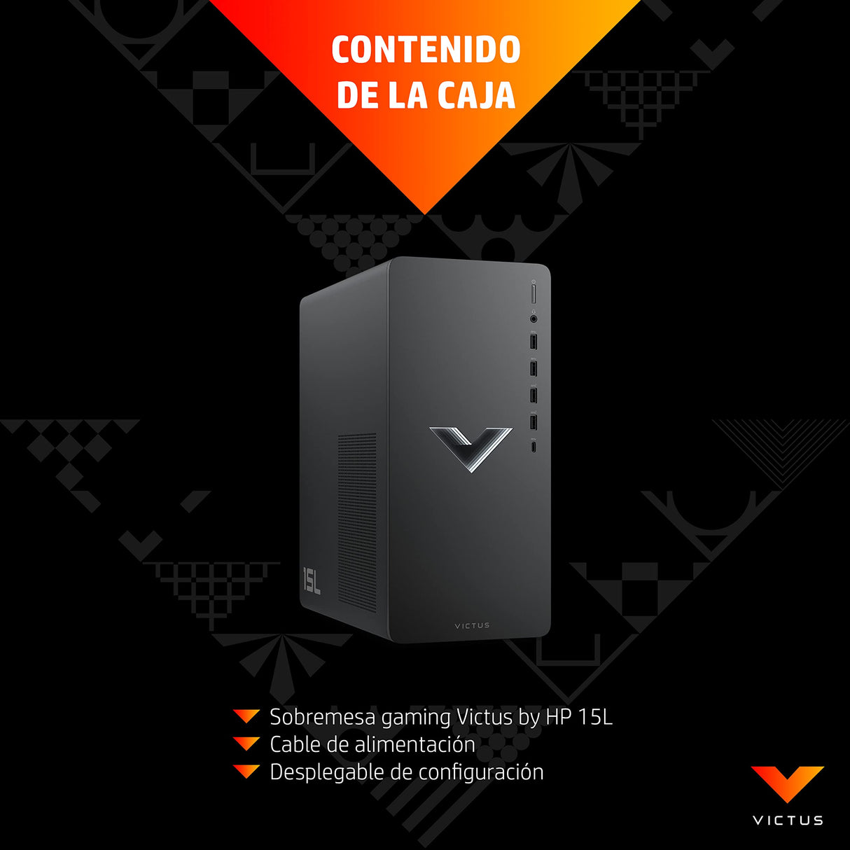 HP ORDENADOR SOBREMESA GAMING VICTUS 15L TG02-0046NS INTEL CORE I5-12400F/ 8GB/ 512GB SSD/GEFORCE GTX 1650/ SIN SISTEMA OPERATIVO