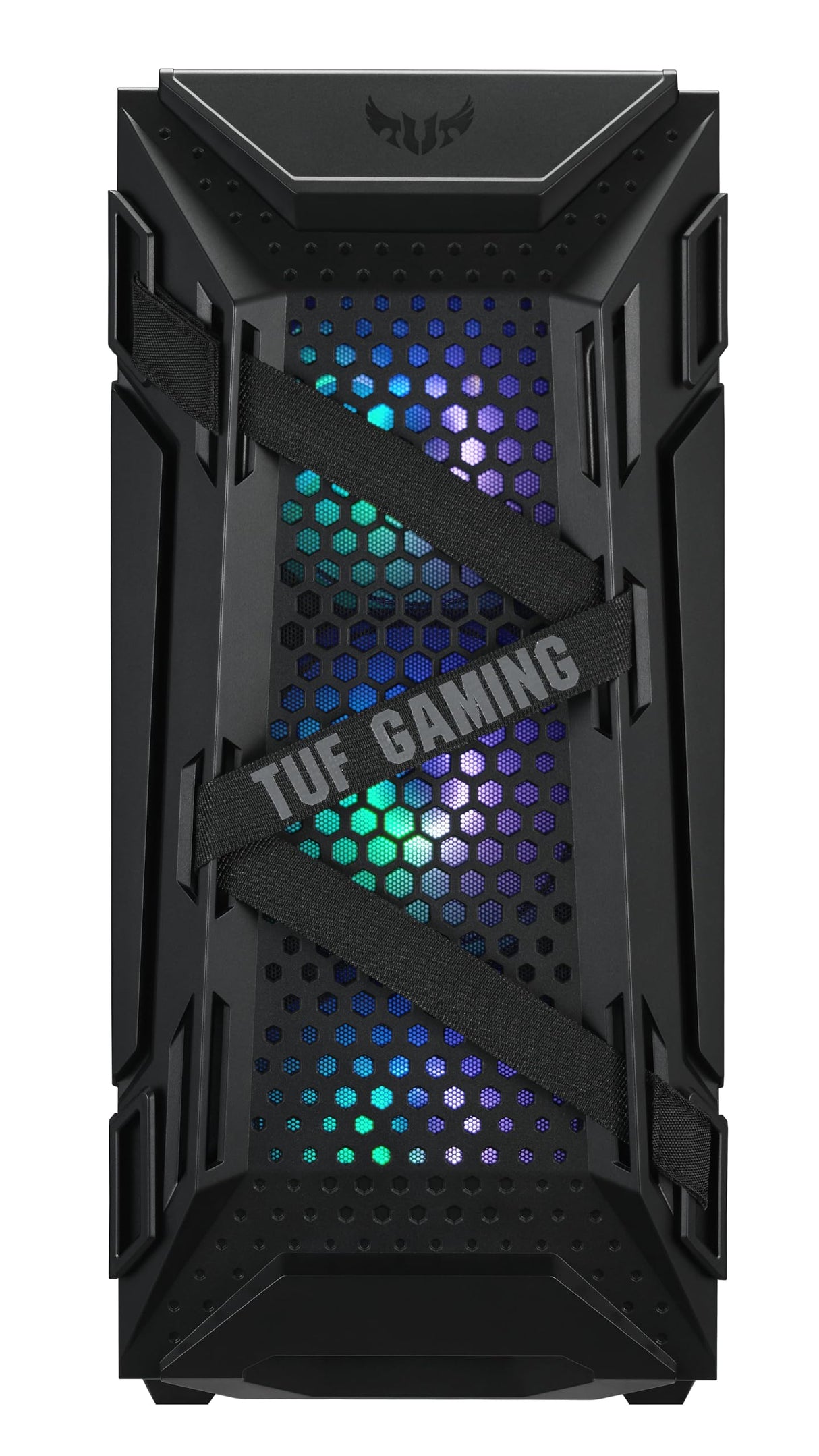 ASUS TUF Gaming GT301 - Chasis para Ordenador ATX de Media Torre, Lateral de Cristal Templado, Frontal con diseño de Panal, Ventilador RGB Aura de 120 mm, Compatible con radiadores de 360 mm