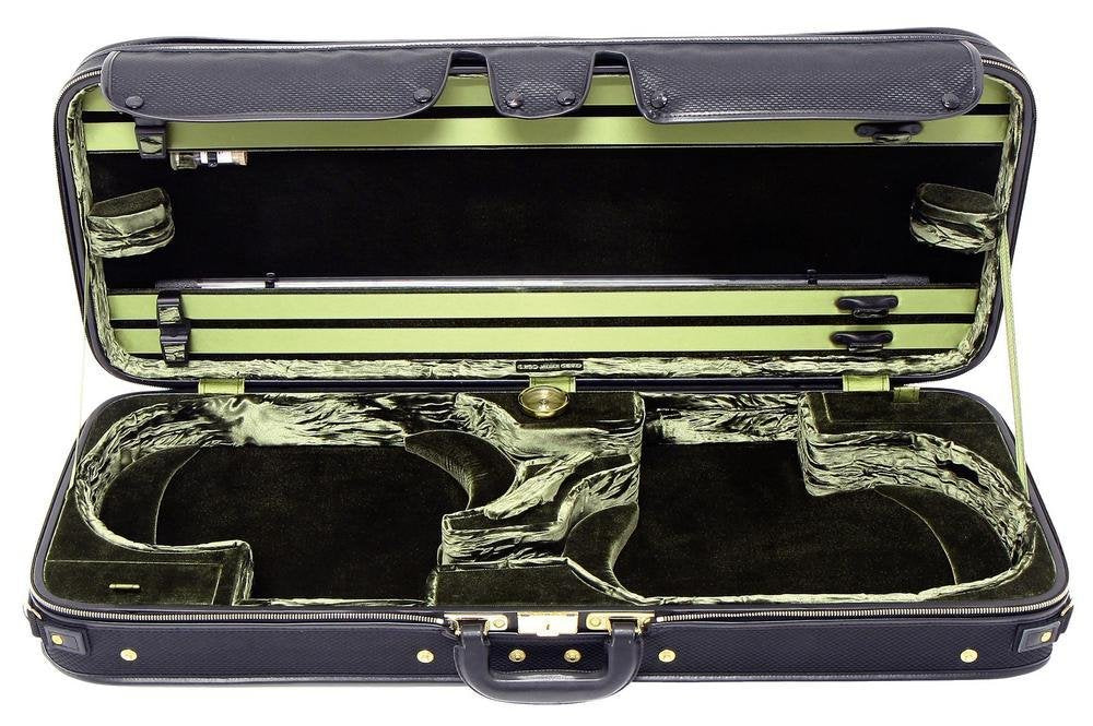 GEWA JAEGER Prestige - Maletín doble para violín, color marrón y verde