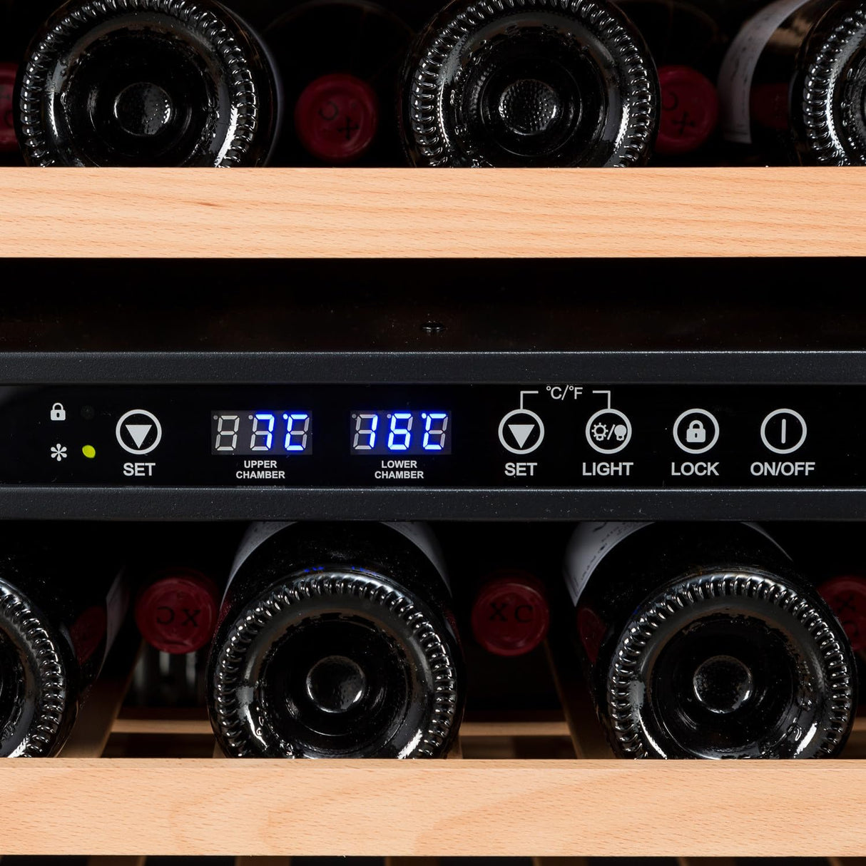 Vinobox 132 Glass Stainless Steel Wine Cellar 50 Bottles