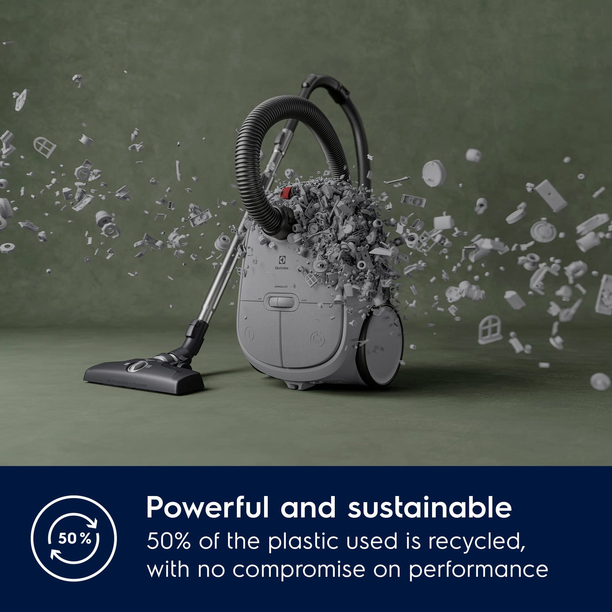 ELECTROLUX EB61A5UG, Aspirador Trineo con Bolsa, Urban Grey