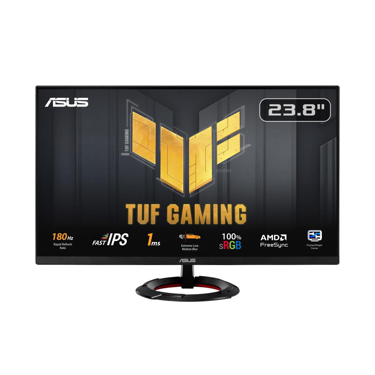 ASUS TUF Gaming VG249Q3R Monitor para Juegos - 23.8 Pulgadas, Full HD (1920 x 1080), 180Hz, IPS rápido, Extreme Low Motion Blur™, 1 ms (GTG), FreeSync™, sobremarcha Variable, 100% sRGB