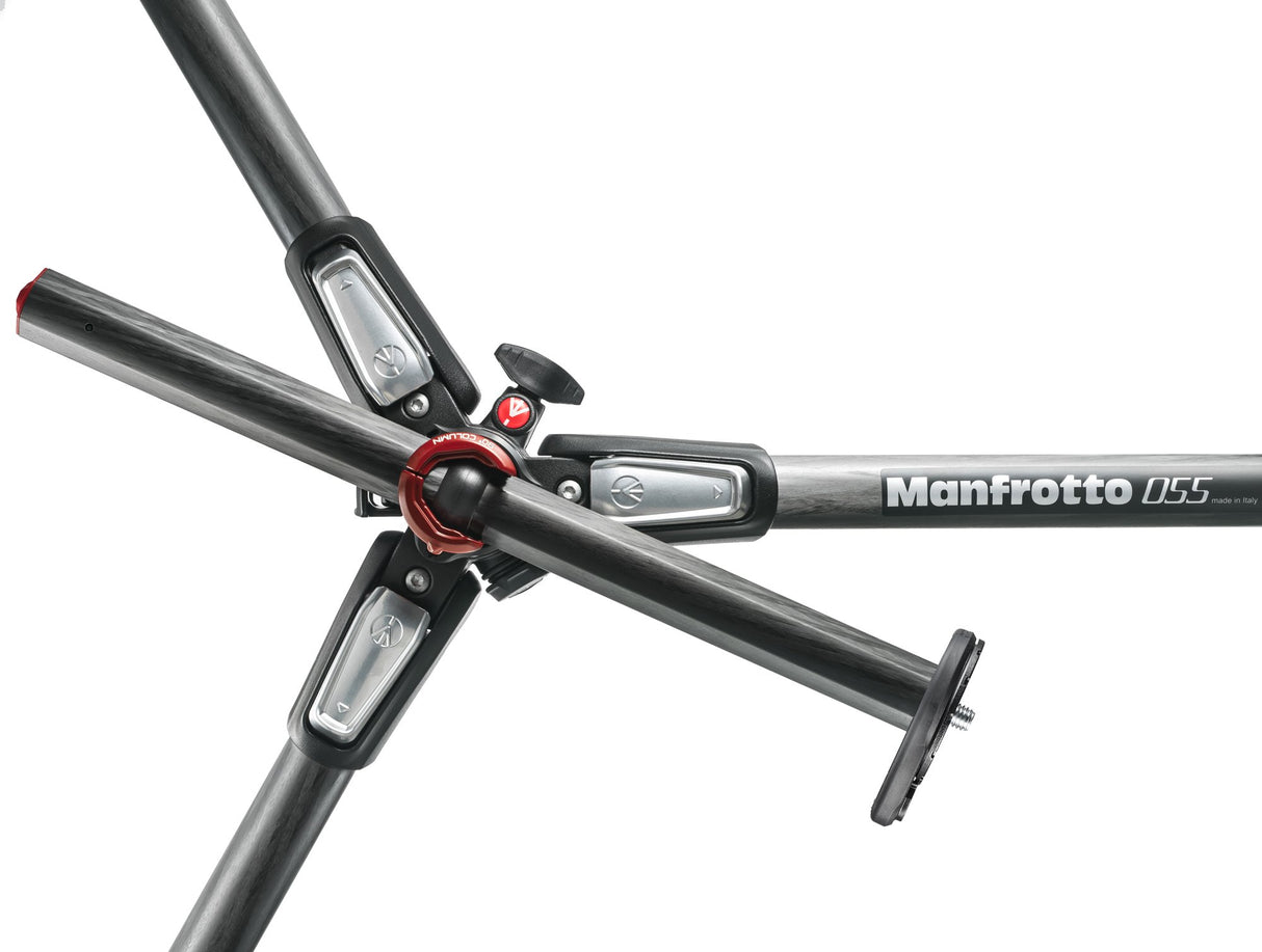 Manfrotto MT055CXPRO3 - Trípode completo (fibra de carbono, 3 secciones), negro