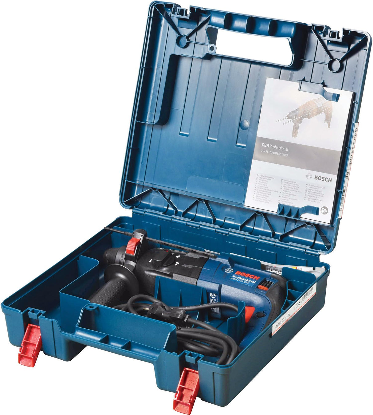 Bosch Professional martillo perforador GBH 240 (con SDS plus, 790 W, con juego de brocas, maletín de transporte)