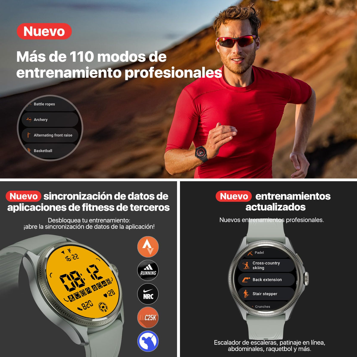 Ticwatch Pro 5 Enduro Slate Smartwatch para Hombres 1.43 "Android Wear OS Reloj Inteligente 90 Horas de batería 110+ Modos de Entrenamiento 7/24 Ritmo cardíaco No es Compatible con iPhone/iOS