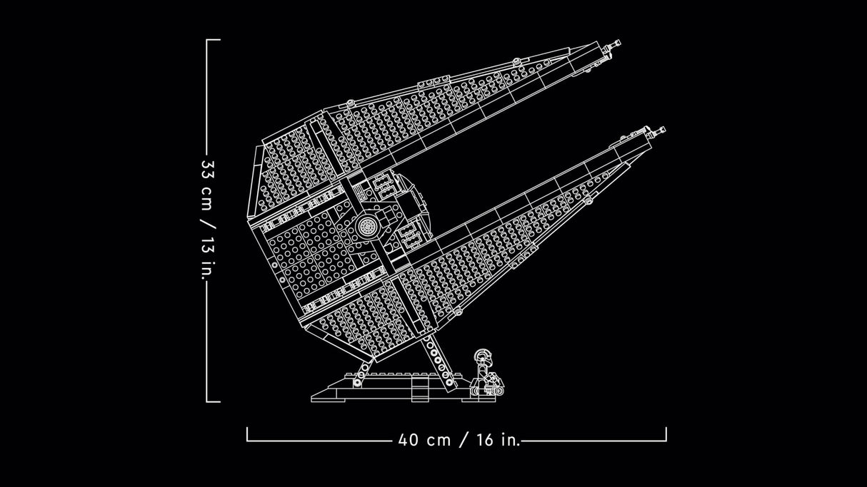 LEGO Star Wars Interceptor Tie Maqueta para Adultos de Construcción Ultimate Collector Series, Caza Estelar para Exponer y Coleccionar, Regalo para Hombres y Mujeres Fans de UCS 75382