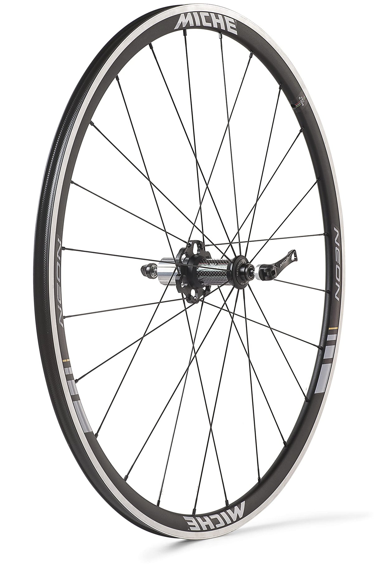 Miche Neon Clincher Juego de Ruedas de Carretera, Unisex, Negro, Shimano Freehub