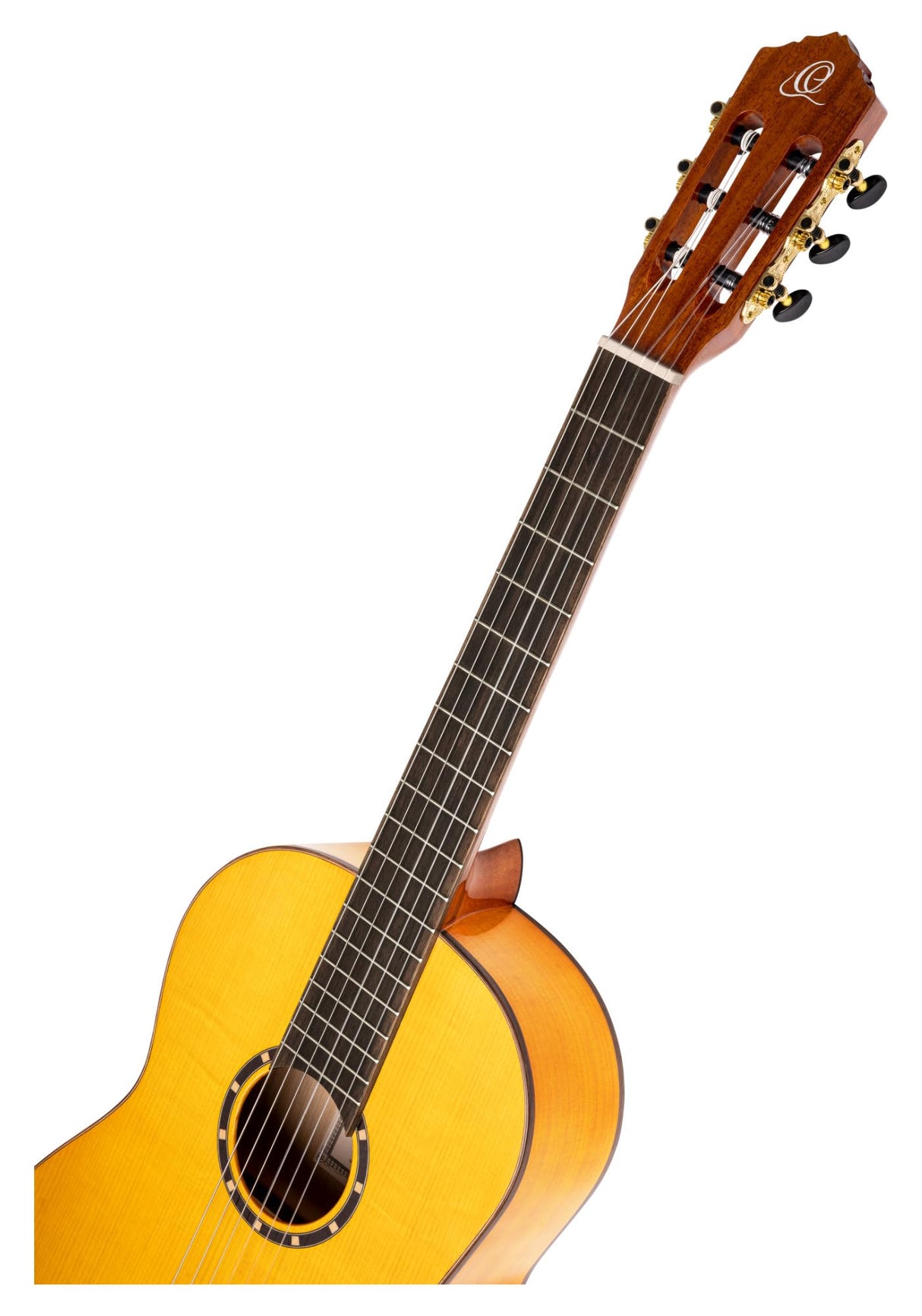 Ortega Guitars Family Series Pro - Guitarra de concierto flamenco 4/4 (pícea y ciprés, acabado brillante, incluye funda R170F)
