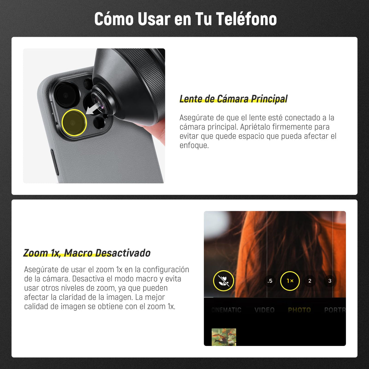 NEEWER HD 85mm Telefoto Lente Telefóno Solo para 17mm Rosca Placa Posterior,Aumento 2.5X Compatible con SmallRig Phone Cage NEEWER Carasca para iPhone Samsung con Adaptador 17mm Lente y Parasol,LS-59