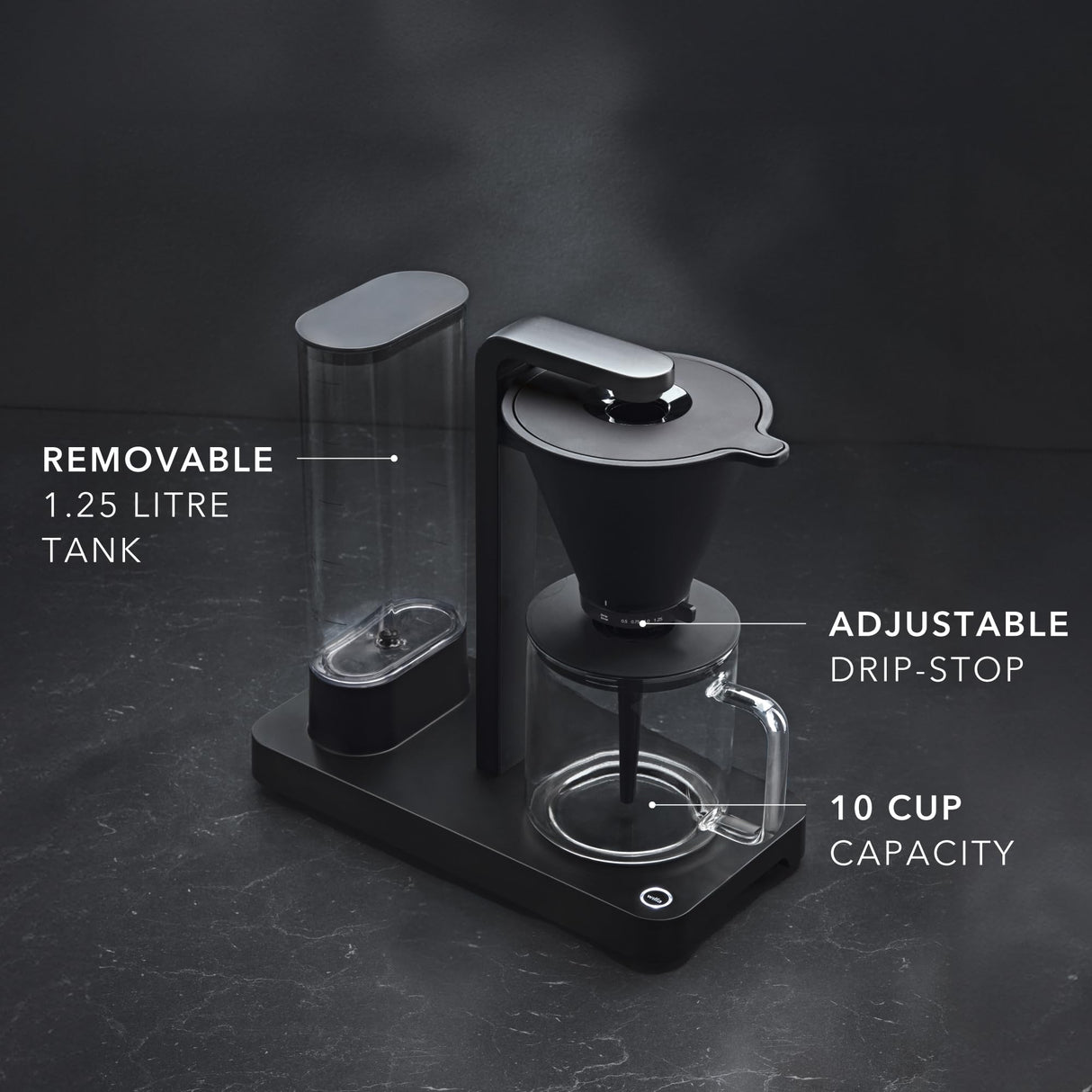 Wilfa PERFORMANCE Cafetera – Cafetera avanzada con una capacidad de 1,25 litros para un café de sabor óptimo, negro, 602263
