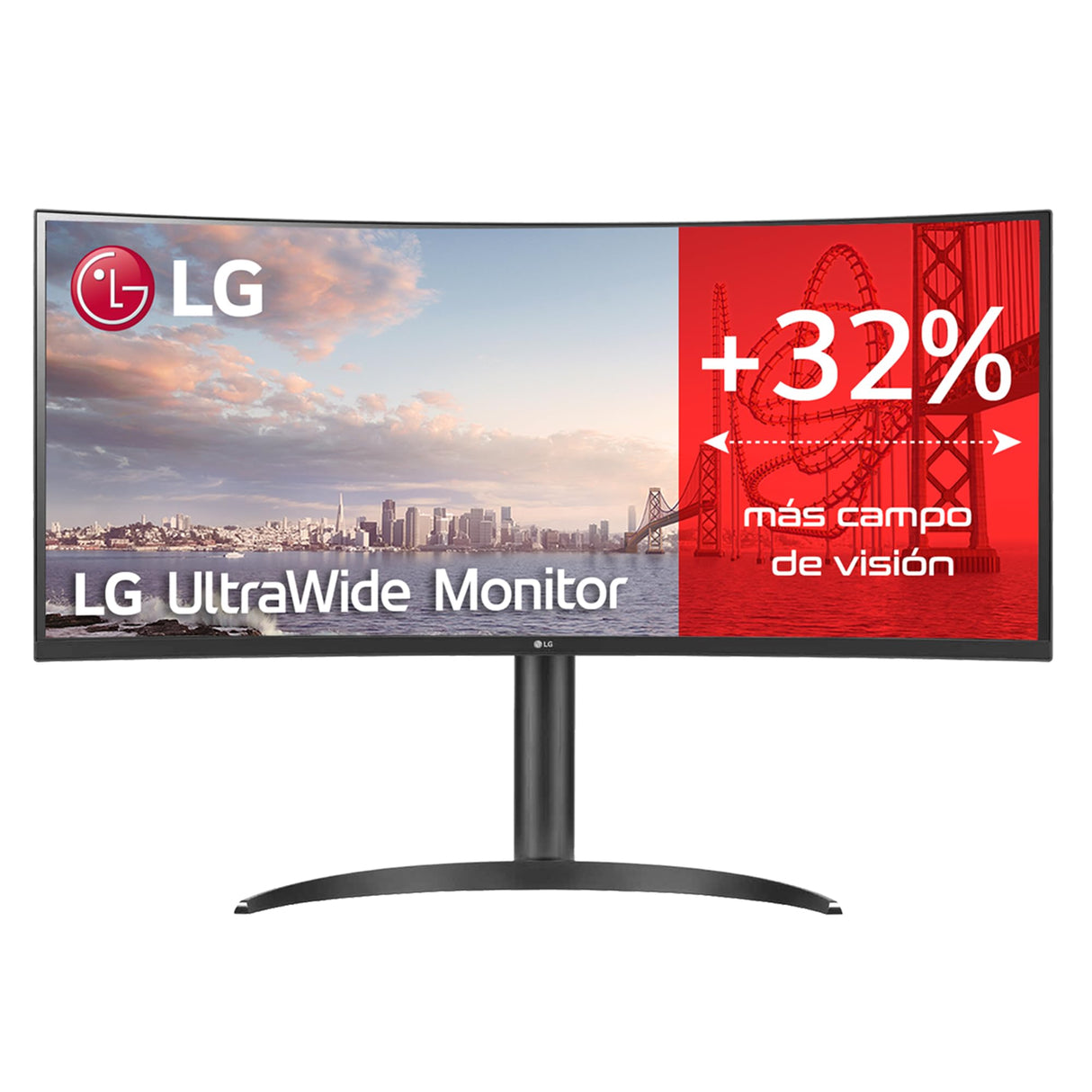 LG 34WQ75C-B - Monitor UltraWide Ultrapanorámico 34 pulgadas, 21:9, Panel IPS: 3440x1440, 300cd/m², 1000:1, sRGB >99%, diag. 86.6cm, entr: HDMIx2, RJ45, 2PBP, Inclinación Ajustable, Color Negro
