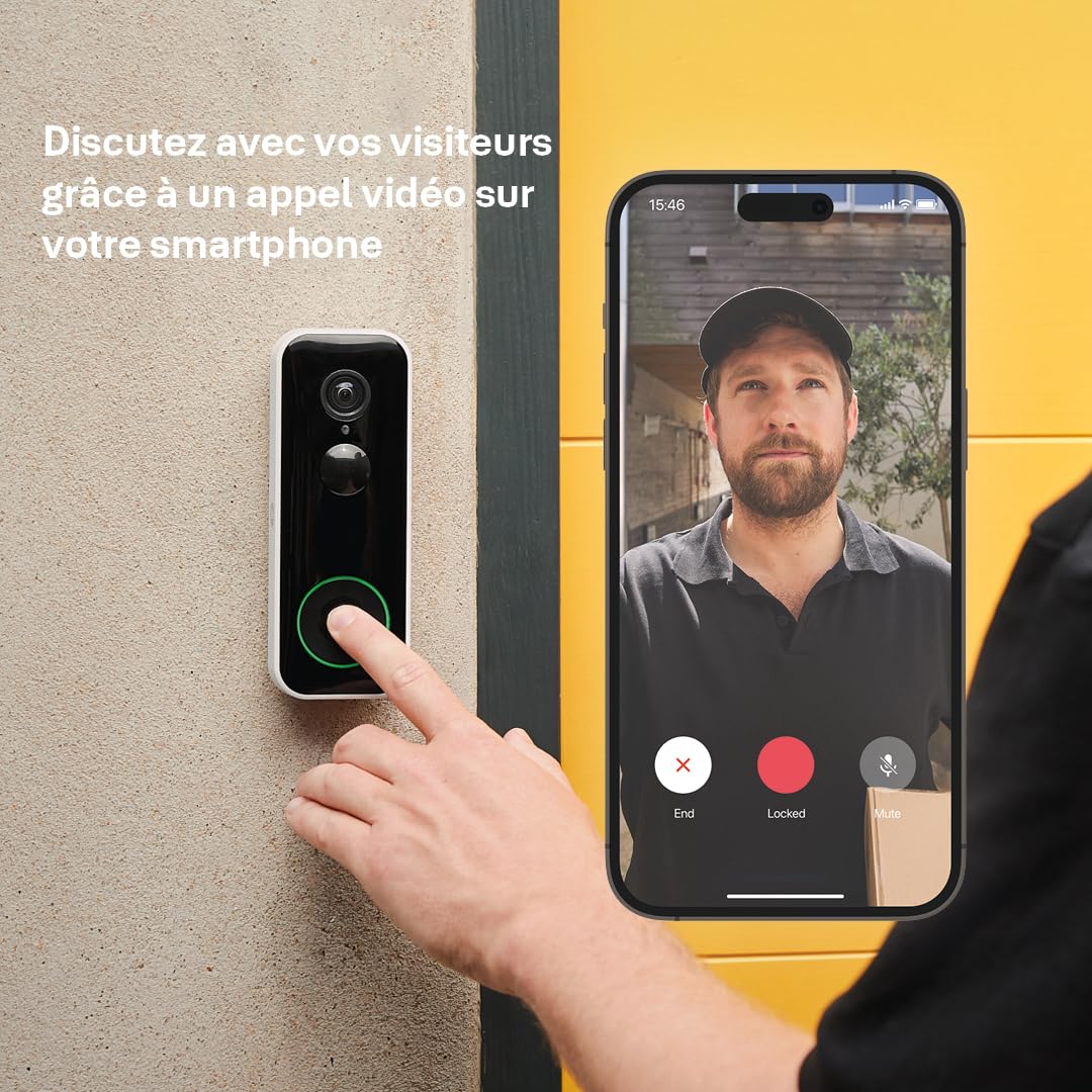 Video Timbre Inteligente Yale -SV-VDB-1A-V1 |Full HD | Audio bidireccional | Grabación por Movimiento | Zonas Personalizables y programación | Visión Nocturna | Llamadas en Tiempo Real| Yale Home App