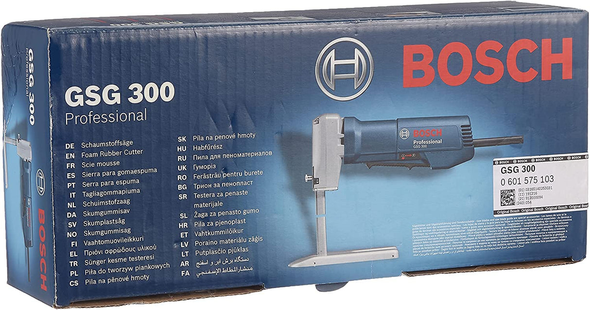 Bosch Professional GSG 300 - Sierra para gomaespuma (350 W, 3200 cpm, profundidad de corte 300 mm, en caja)