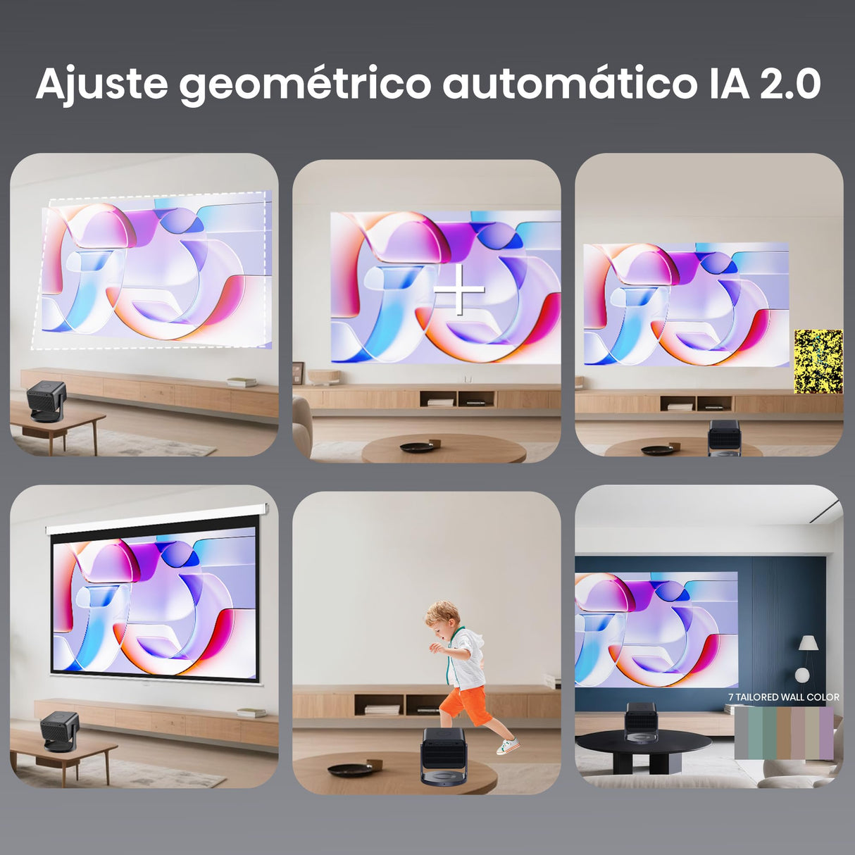Hisense C3 - Proyector Láser TriChroma UHD 4K hasta 300", Zoom Óptico 1.0-1.3:1, 2500 Lúmenes, Contraste 2000:1, IMAX Enhanced, Dolby Vision, Movimiento 360º Horizontal, y 135º en Vertical