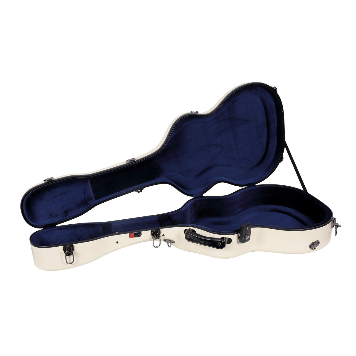 Crossrock Funda de Fibra de Vidrio de Lujo para Guitarra OM, Martin 000 - pestillo TSA (CRF2021OMIV)